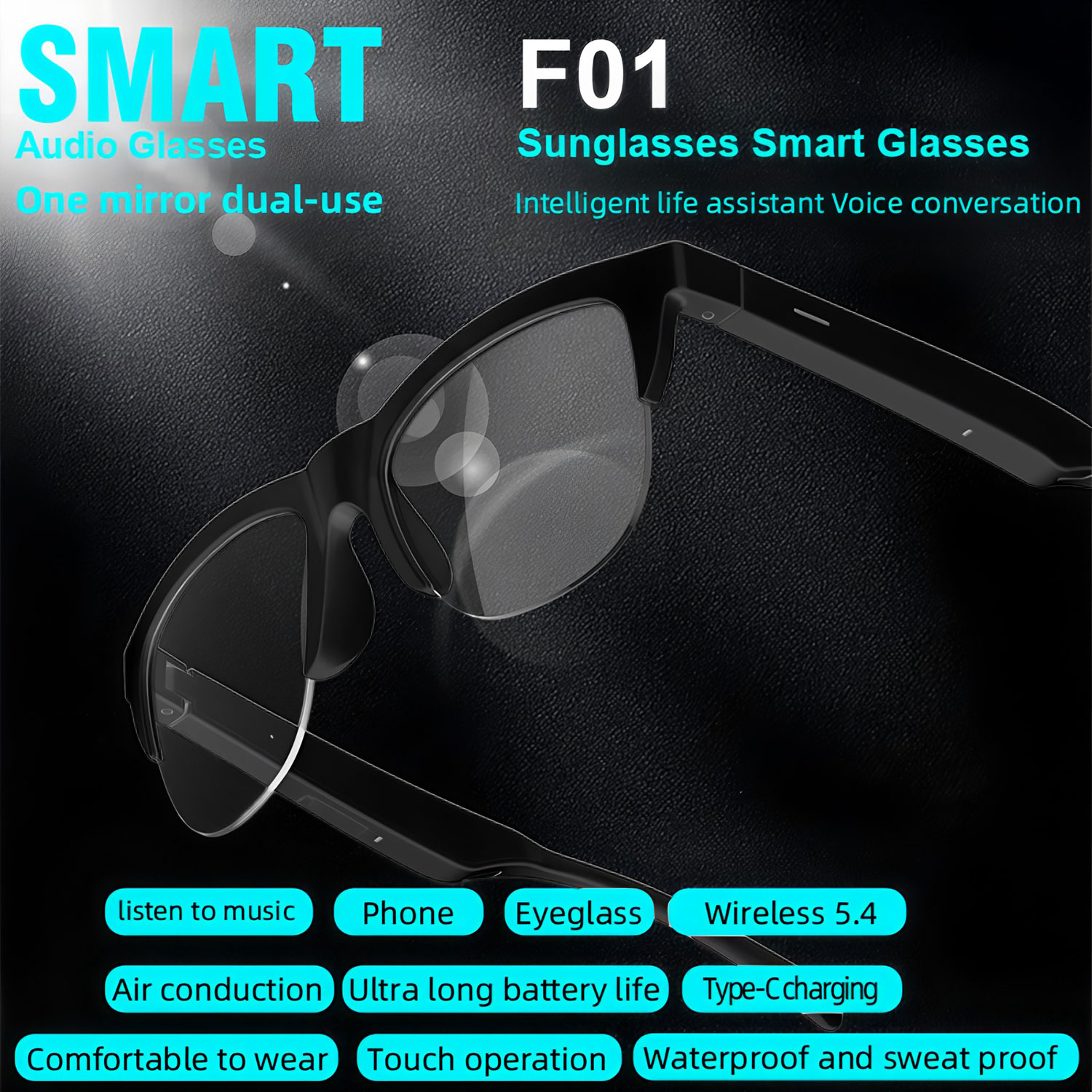 Умные аудиоочки с Bluetooth V5 – обзор и цена Bluetooth Headset On Ear